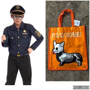 Rubie’s Police Officer Boys Costume/treat bag NEW!